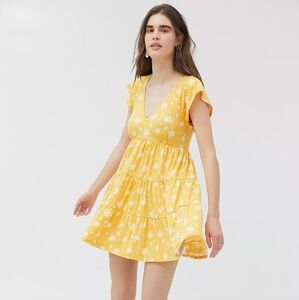 Urban Outfitters Julia Tiered Ruffle Frock Mini Dress